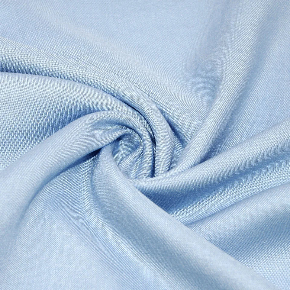 Factory Direct Sale 32s 95gsm Soft  Pure Color Plain Spun Viscose 100% Rayon Fabric for Dress Shirt