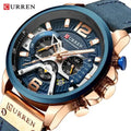 Curren 8329 Top New Watch Men Luxury New Leather Waterpoof Chronograph Man Wristwatch Sport Male Clock New Relogio Masculino