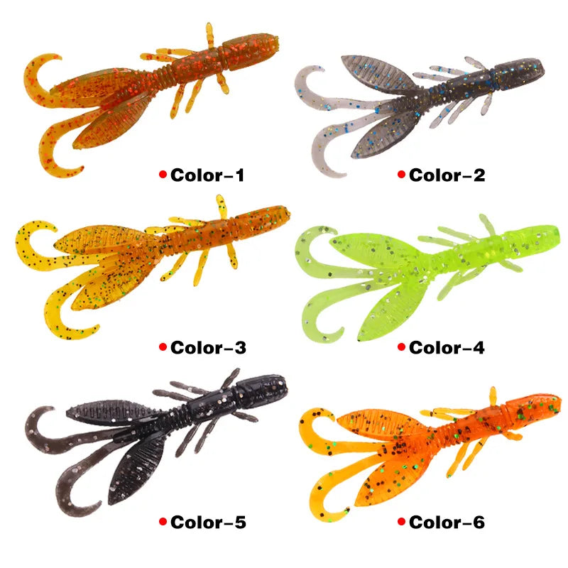 Wholesale 55mm/1.4g Soft Fishing Lure Bug Craw Jig Fishing Lures Artificial Soft Baits Shrimp Saltwater Bass Lure