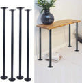 28 Inch Industrial Rustic Cast Iron Pipe Fittings Desk Legs Durable Eco-Friendly Indoor Use Furniture Legs