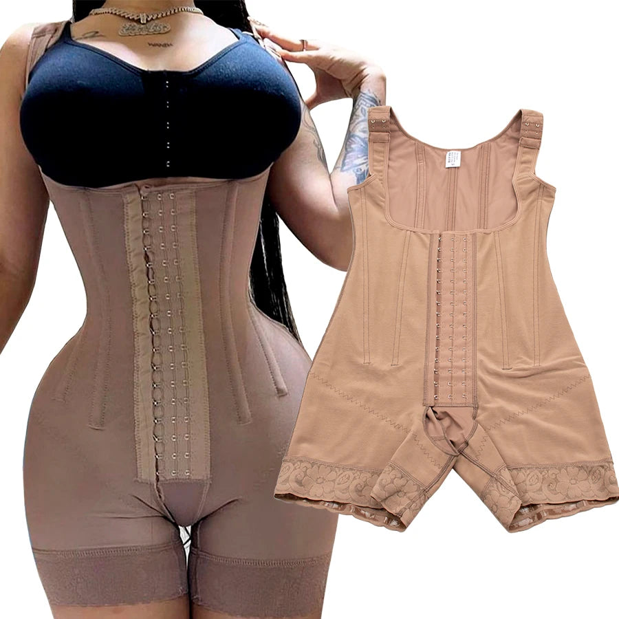 Fancy Body Curvy Compression Garments for Plus Size Women Colombian Reductora Shapewear Bodysuits Body Shaper Girdle 1 Piece MOQ