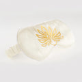 Wholesale Custom 100% Mulberry Silk Eye Mask Embroidered Eyes Cover Sleep Set with Elastic Strap for Eye Care