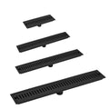 HF Wholesale Bathroom Accessories 304 Stainless Steel Quick Drainage Long Covers Matte Black Linear Shower Floor Drains