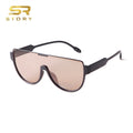 STORY STY86395F  Custom Logo Fashion UV400 Coating Women Shield Sunglasses Half Frame Pink Sun Glasses for Ladies