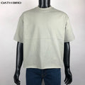 Super Heavy 320gsm 100% Cotton Thick Cropped Boxy Fit T Shirt Men's Streetwear Tshirt Oversized Heavyweight Drop Shoulder Tshirt