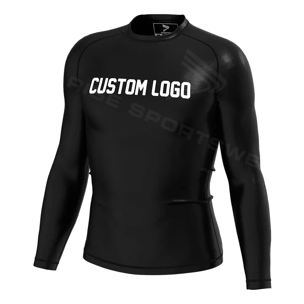 Custom Men's Long Sleeve Compression Rash Guard UPF 50+ High-Stretch Muscle Recovery for Daily Training