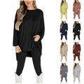 Dropshipping Women's Summer Tie Dye Solid Color Knitted Casual Two-Piece T-Shirt and Pants Set