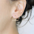 14K Gold Filled Hoops Earrings 15MM Jewelry Minimalism Brincos Vintage Pendientes Oorbellen Boho Women Earrings