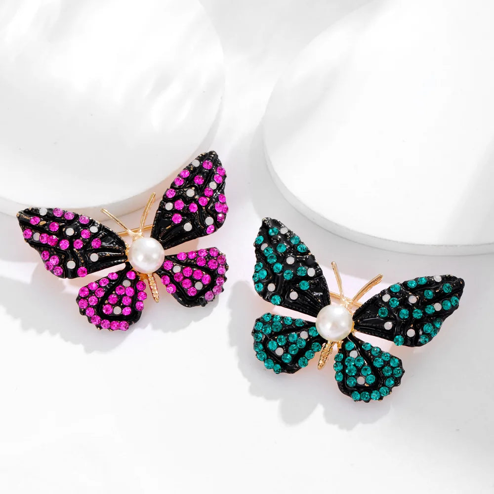 DRAL1083 Hot Selling Fashion Butterfly Brooch Women Rhinestones Insect Brooch Jewelry Wholesale