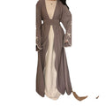 Women's Open Abaya Kimono Ramadan Eid Mubarak Bowknot Dubai Turkey Islam Kaftan Polyester Muslim Dress From Caftan for Women