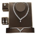Dubai Bridal AAA White Cubic Zirconia Luxury Jewelry Necklace Fashion Saudi Arabia Wedding Accessories Jewelry Sets BN8177