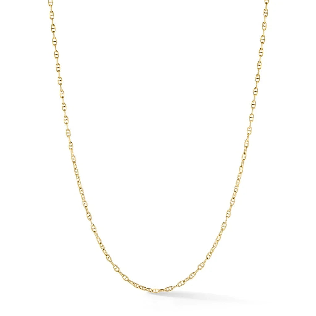 LOZRUNVE 925 Sterling Silver Cool Girl Women Plain Silver Small Anchor Gold Chain Necklace Jewelry