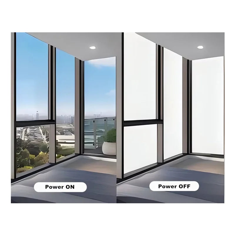 Smart Self-Adhesive PDLC Privacy Tinting Film with Modern Design for Glass Windows (PET Material Customized Size)