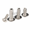 304 Stainless Steel Padded Self-tapping Screw Cross Round Head with Flat Tail Stainless Steel Screw 2.0/2.3/2.6