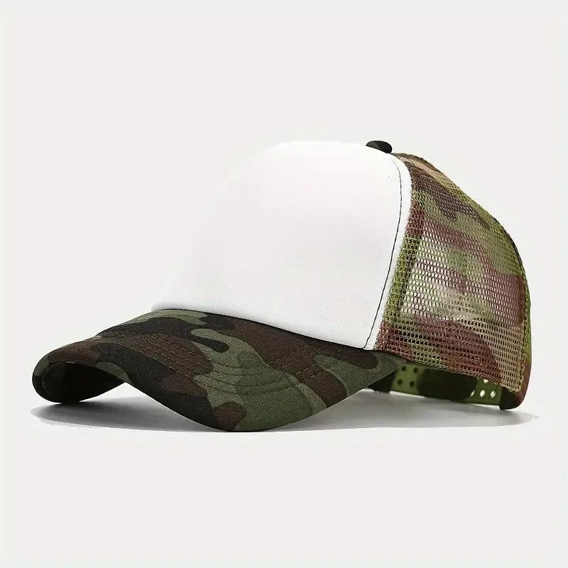 5 Panel Foam Mesh Trucker Caps Bulk Wholesale Soft Mesh Summer Running Blank Hip Hop Fashion Beach Camo Trucker Hat