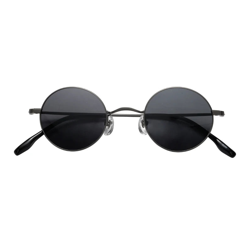 Classic Round Sun Glasses with Polarized Lenses Luxury Brand Titanium Frame Fashion Sunglasses