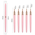 7/9/11/15/25MM Nail Liner Brush Set UV Gel Nail Brushes Kits 5pcs French Stripe Line Painting Drawing Flower Pen Manicure Tools