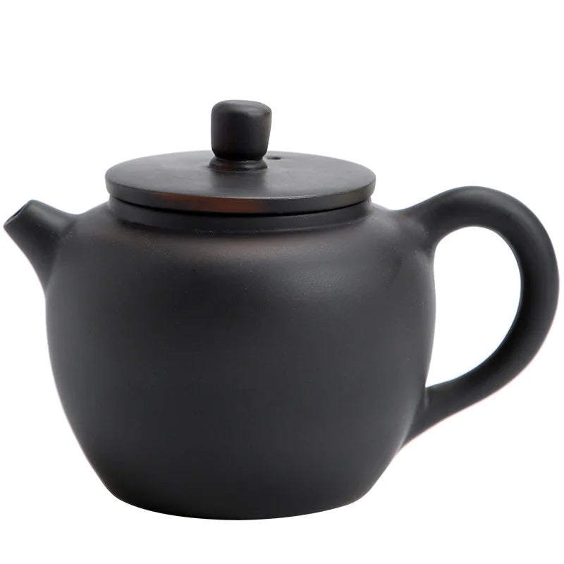 Purple Pottery Pot Handmade Enameled Small Teapot Single Teakettle Fine Pottery Glaze-free Frosted Kung Fu Tea Set