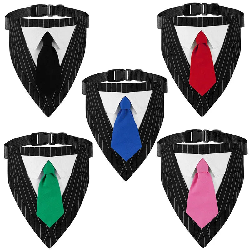 Formal Wedding Dog Necktie Bowtie Tuxedo Collar Bandana Adjustable Pet Party Tux Bow Tie Dog Suit Collar