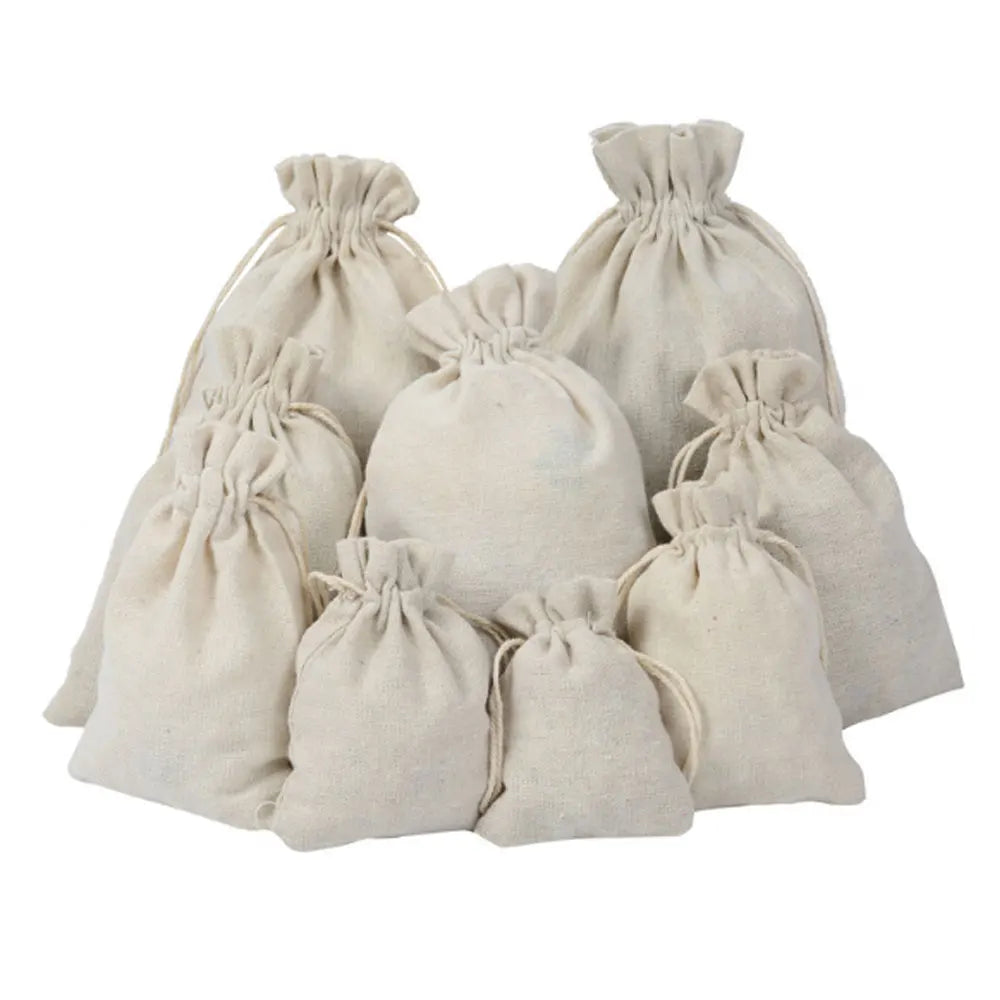 Multi Sizes Organza Cotton Drawstring Jewelry Bags