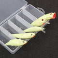 5pcs Lot Night Fishing Lure Kits Plastic Luminous Artificial Bait Minnow Wobblers Popper VIB Pencil Lures Target Species Carp