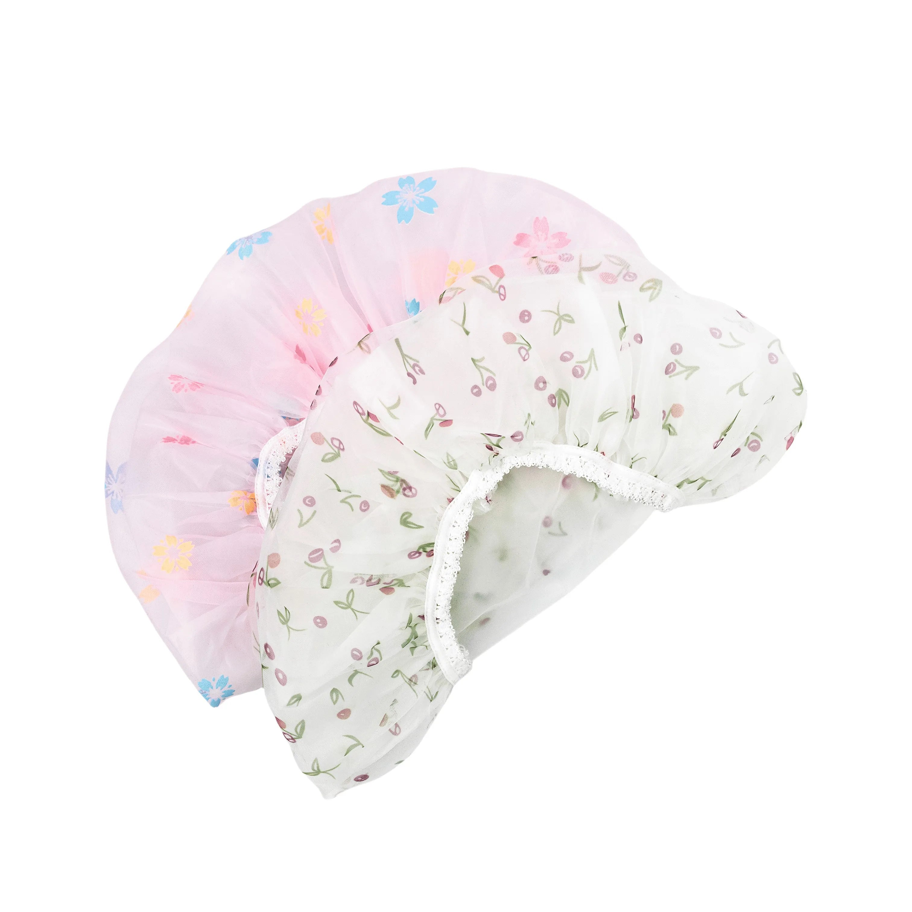 UUYP Waterproof Shower Cap Bath Hair Cover Elastic Bath Hat Bathing Cap for Women Bathroom Reusable EVA Shower Cap