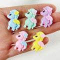 Mixed Colors Kawaii Slime Kit Flat Back Resin Cabochons DIY Phone Decoration Unicorn Horse Charms Jewelry Findings Components