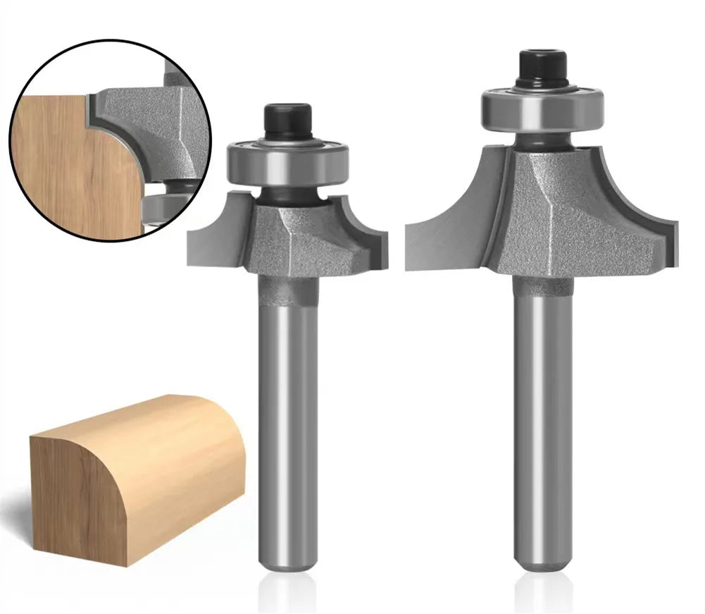 Corner Roundover Router Bit Carbide TiCN Coated Customizable OEM Support for Cutting Machine Use Creating Decorative Edges for