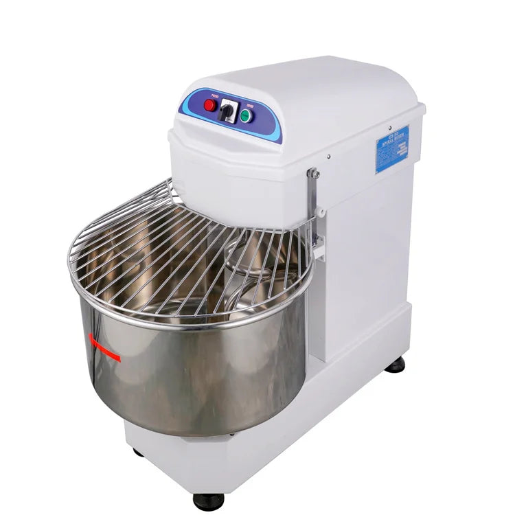 New CS60 Manufacturer 25KG 64 Liter Two Pure Copper Motors Low Noise Cake Bread Pizza Dough Kneader Commercial Spiral Mixer