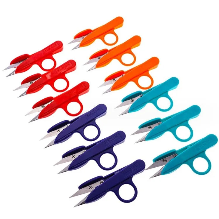 Wholesale Plastic Handle Yarn Cross Scissors Household Sewing Scissors Thread Bonsai Pruner Cutter Carbon Steel Thread Cippers