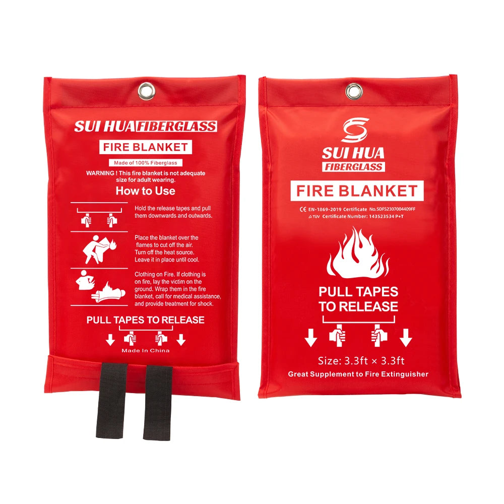 Custom Logo 1m Fire Blanket (550Â°C) with CE/EN1869 Certification Corporate Gift with Low MOQ