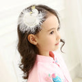 MIO Luxury White Black Swan Hair Clip Headband With Faux Feather Gitter Hairpins Mesh Sweet Style Hair Clips
