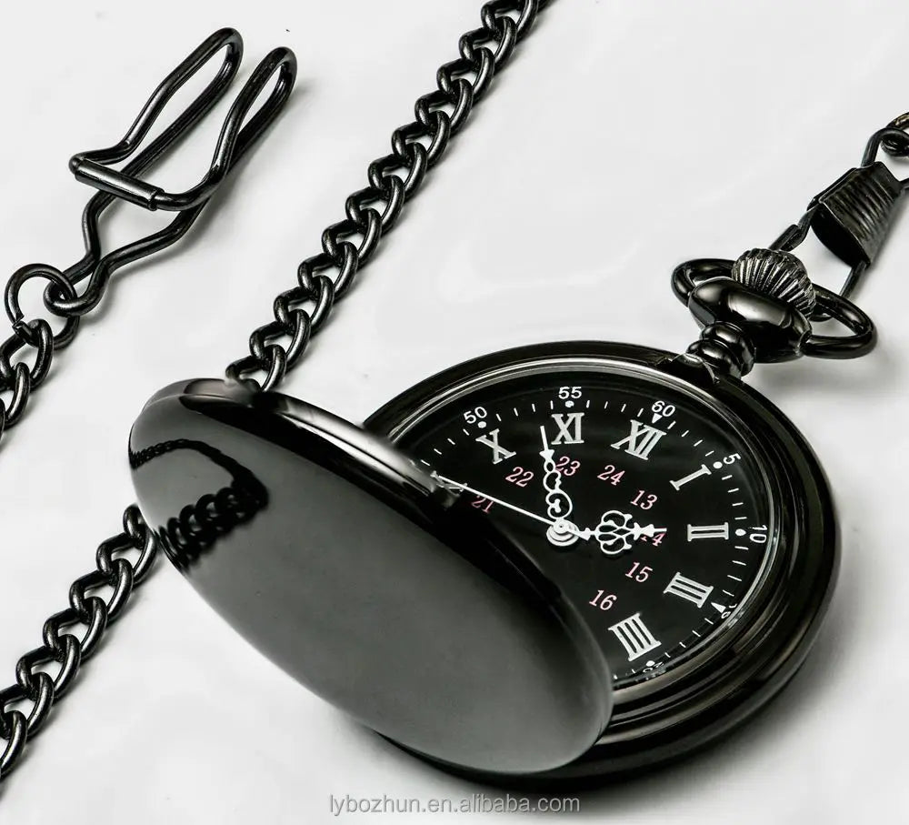Fashion Smooth 8 Colors Alloy Men Quartz Classic Fob Polished Pocket Watches