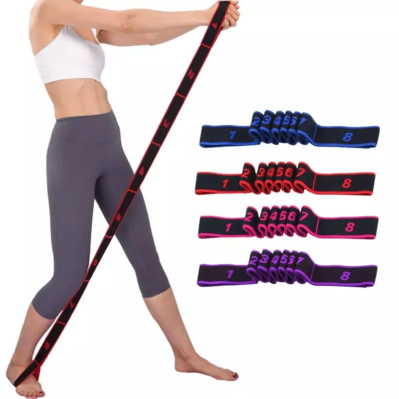 Elastic Stretching Strap With Loop Yoga Pilates Fitness Exercise Band for Exercise Fitness Workout