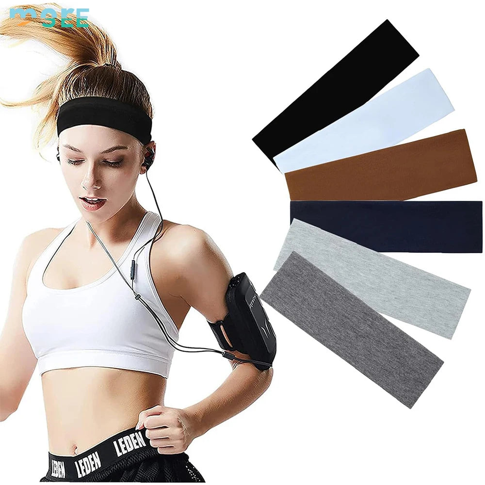 SeeMore Brand Customization Workout Yoga Running Sports Thin Hair Wrap Headbands Short Hair Non-Slip Elastic Sweat Hairbands