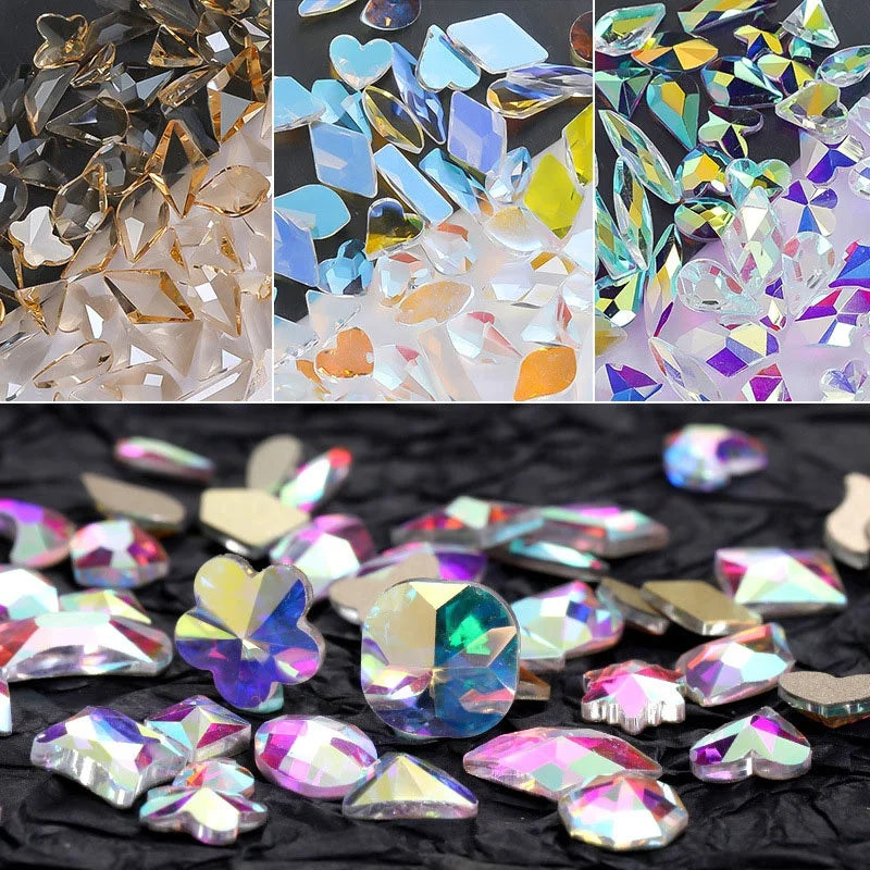 New Arrival Mixed Shape Flat Shaped Glass Rhinestones Nail Art Rhinestone for Nail