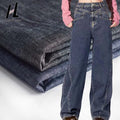 Stock Low Price Wholesale 190GSM Plain Light Denim Fabric Per Meter and Custom Cue Piece for Shirt Sewing Clothing Sofa Fabric
