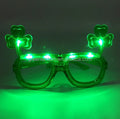 St. Patrick's Day Shutter Glasses Irish Day Shamrock Green Flashing Sunglasses LED St. Patrick's Day Festival Party Decorations