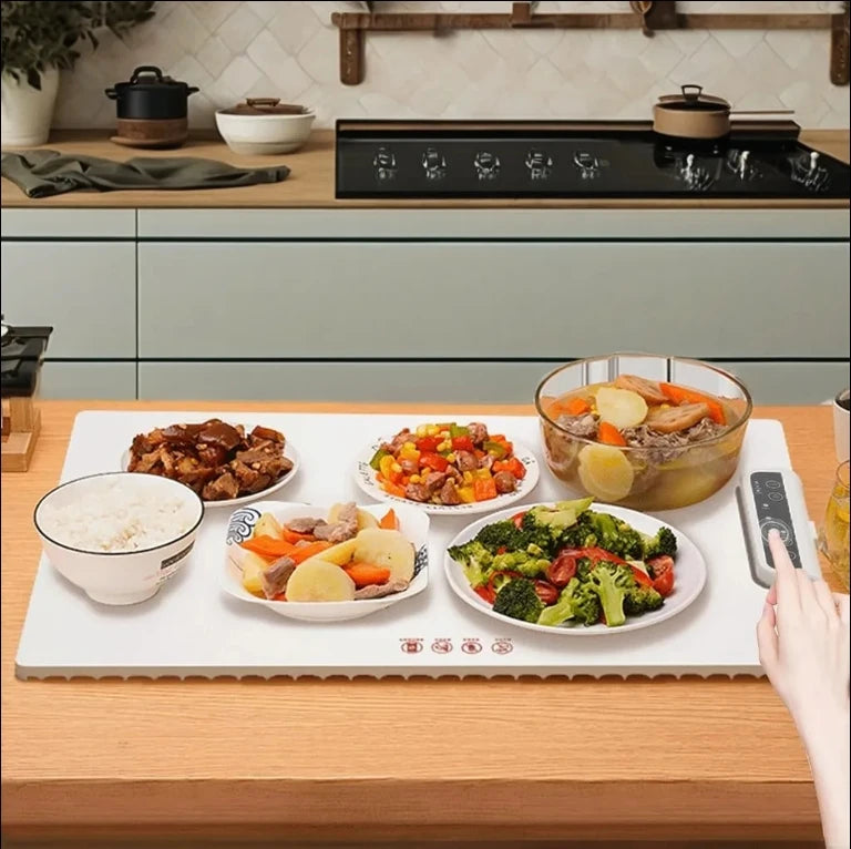 Silicone Portable Foldable Food Warmer Pad Kitchen Fast Heating Tray Mat Electric Food Warming Mat for Food