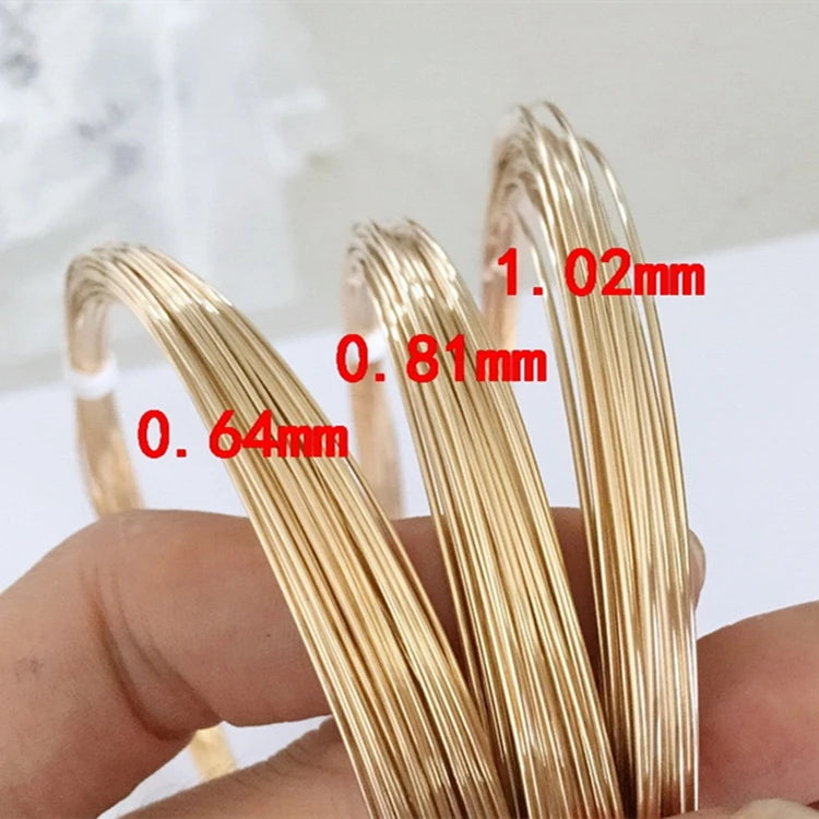 Excellent No Tarnish Half Round Craft Wire DIY Jewelry Accessory 14/20 Yellow Gold Filled Wire