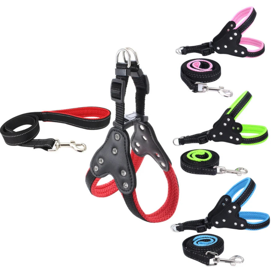 Wholesale STOCKED Custom Dog Harness Set with Reflective