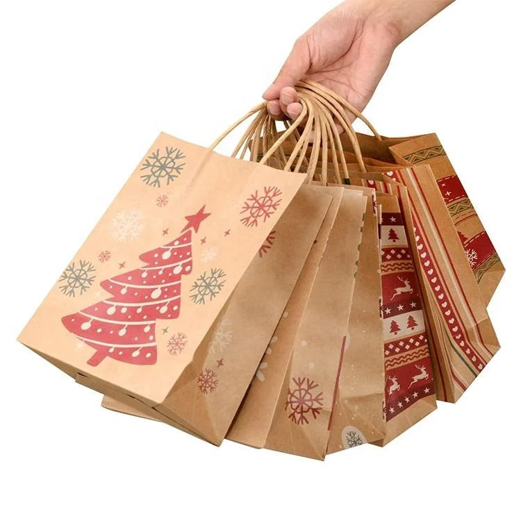 Fashion Resealable Food Printing Holographic Kraft Multicolour Classic Modern Novel Design Candle Carrier Custom Print Paper Bag