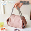 Custom Size Canvas Bento Bag with Logo Foldable and Waterproof Insulated Mini Cooler Lunch Box for Kids Portable Storage