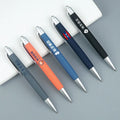 Business Gift Pen Color Spray Glue Push Advertising Plastic Pen Hotel Conference Ballpoint Pen Logo Customization
