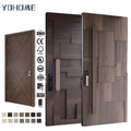 Custom Three Dimensional 3D Design Villa Main Door Luxury Design Oak Wood Teak Solid Core Pivot Entry Front Door for House