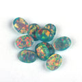 Factory Price Japan Jelly Opal OP536 Green Jelly Opal Synthetic Oval Cabochon Transparent Jelly Opal