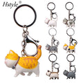 Fashion Cute Cat Pendant Key Rings Chains Car Bag Charm Keychains Women Men Creative Keyrings Couple Gift Accessories SD2266