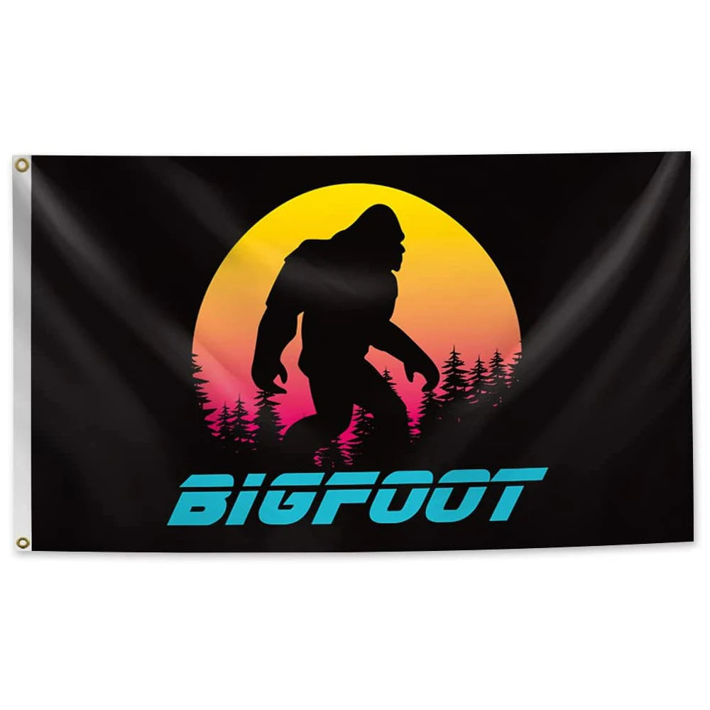 Custom Sasquatch Flags 3x5ft 100% Polyester Double Sided Digital Printing Bigfoot Promotional Product