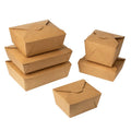 Embossed Compartment Folded Paper Bento Lunch Box Bio-Degradable Disposable Environment-Friendly Sushi Fast Food Packaging