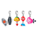 Designer Charms 925 Sterling Silver Pizza Burrito Hot Air Balloon Boat Enamel Beads Pendant Jewelry Fit Women Bracelets Necklace